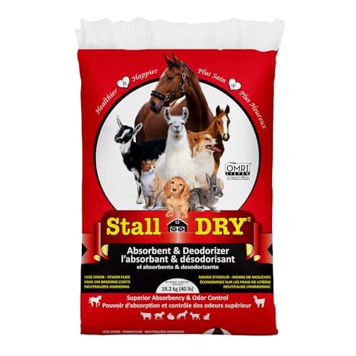 Progressive Planet Stall Dry Absorbent & Deodorizer, 40lbs - Use for Stalls, Pens & Small Animal Spaces - Eliminates Ammonia, Enhances Hygiene, Fresher Drier Environment