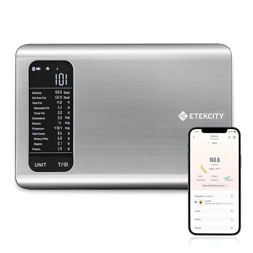Etekcity Food Nutrition Kitchen Scale, Digital Grams and Ounces for Weight Loss, Baking, Cooking, Keto and Meal Prep, Large, 304 Stainless Steel, 11 Pounds-Medium (ENS-C551S)