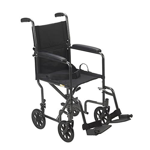Silla de ruedas de transporte ligera de acero Drive Medical