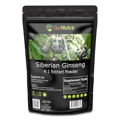 Nutridom Siberian Eleuthero Ginseng 500mg, Non-GMO, Vegan, Gluten-free, Soy-free, Dairy-free, No Additives & No Fillers (120 Veggie capsules)