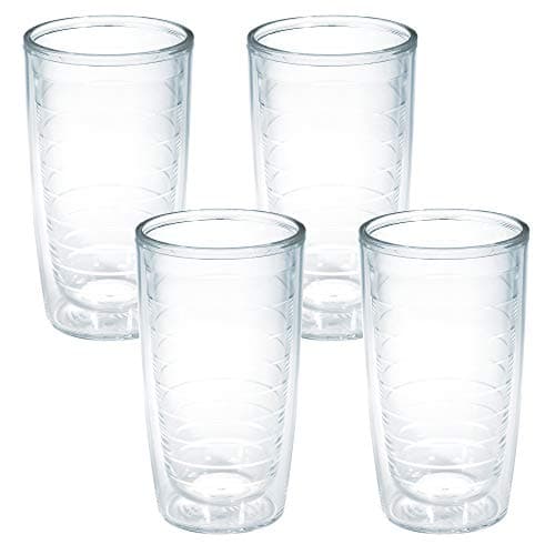 Vaso aislado transparente y colorido de Tervis