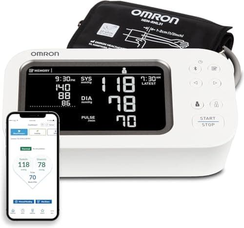 OMRON Platinum Upper Arm Blood Pressure Monitor - Clinically Validated Blood Pressure Arm Cuff - Use OMRON Connect App for Unlimited Measurements