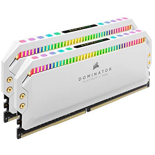 Corsair Dominator Platinum RGB DDR4 32GB (2x16GB) 3600MHz C18 Desktop Memory (12 Ultra-Bright CAPELLIX RGB LEDs, Patented CORSAIR DHX Cooling, Wide Compatibility, Intel XMP 2.0) White