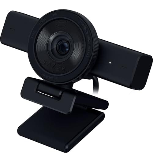 Razer Kiyo Pro Ultra 4K Webcam: Large Sensor - Auto Light Correction - Built-in Mic and Shutter - Pro Grade Content Creation, Streaming, Gaming, Video Calls - Works with OBS, Xsplit, PC, Zoom, Teams