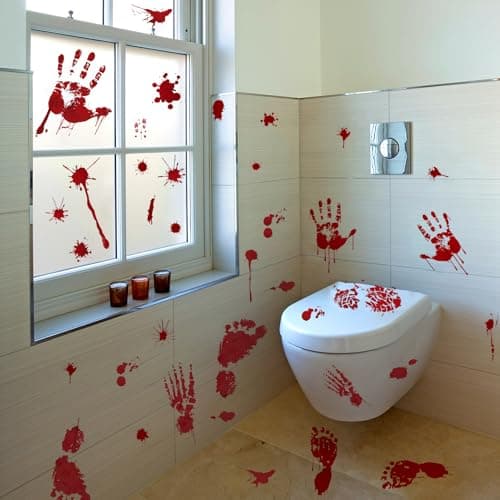 Amazon.com: Halloween Decorations-10 Sheets Halloween Window Clings ...