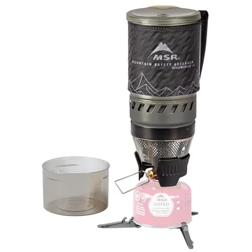 MSR WindBurner Personal Windproof Camping and Backpacking Stove System, Red