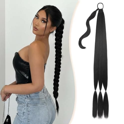 Amazon.com : FUT 21" Long Fishtail Braid Ponytail Hair Extension Claw ...