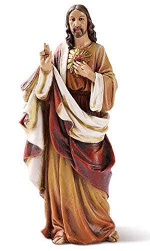 Joseph's Studio by Roman Inc., Renaissance Collection, 6.25" H Sacred Heart of Jesus, Religious Figure, Religious Décor, Catholic Gifts, Resin (6.25"x2.5"x 2")