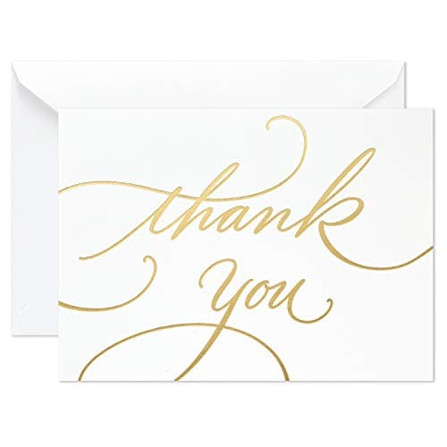 Hallmark Thank You Cards, Gold Foil Sc…