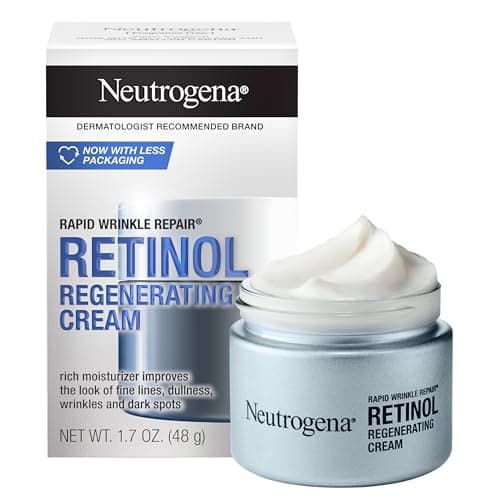 Neutrogena Rapid Wrinkle Repair Regenerating Cream - Retinol Face & Eye Moisturizer - Hyaluronic Acid Serum- 48 mL