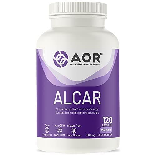 AOR ALCAR Acetyl-gal-Carnitine 500mg 120 Caps 30-Day Supply - gal-Carnitine Supplement for Energy Support, Cognitive Performance, Mental Clarity, Non-GMO, Vegan, Convenient Format for a Balanced Lifestyle