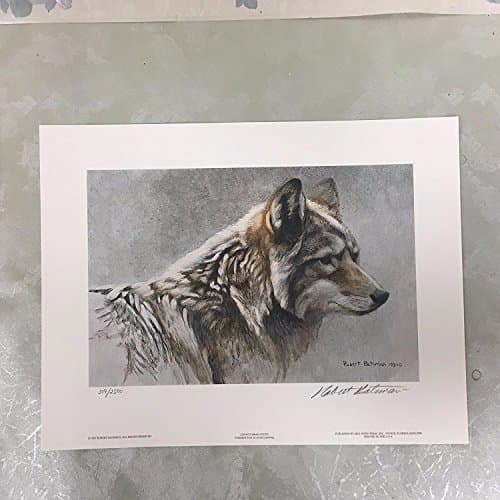 Framed limited edition print titled "Mule Deer in Snow", pencil signed ...
