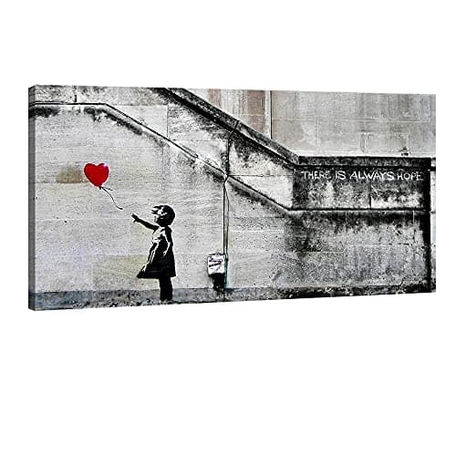 Banksy Balloon Girl Print, Graffiti Wall Art, Urban Street Art, Poster ...