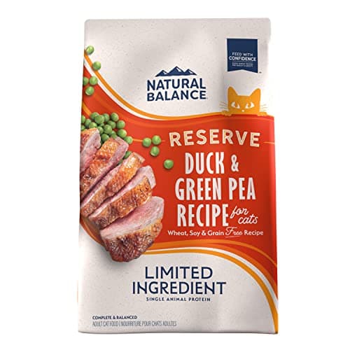 Natural Balance gal.I.D. Limited Ingredient Diets Dry Cat Food, Grain Free, Green Pea & Duck Formula, 10-Pound