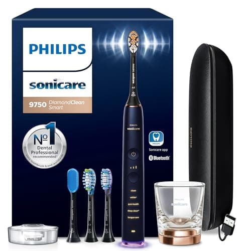 Philips Sonicare DiamondClean Smart 9750 Rechargeable Electric Toothbrush (Rose Gold)