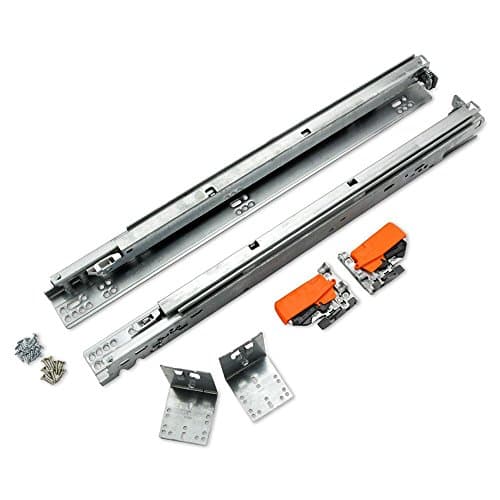BLUM 563H5330B Tandem Plus Blumotion 21" Drawer Runner Pair for Face Frame, Silver