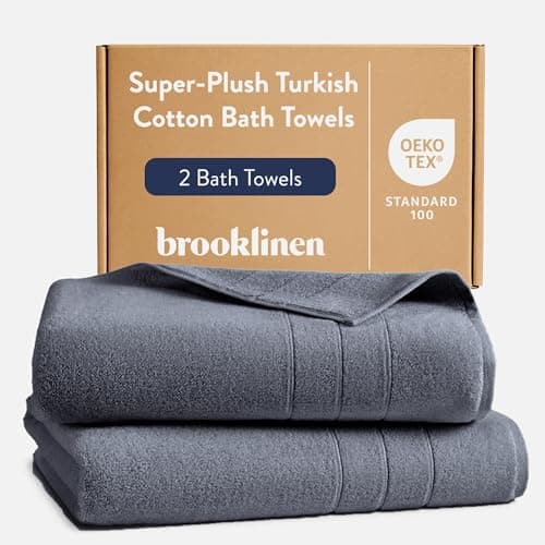 Brooklinen Bath Towels, Smoke Super-Plush - Set of 2