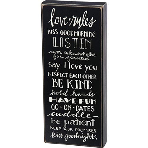 Amazon.com: Primitives by Kathy Classic Box Sign, Rule for Marriage ...