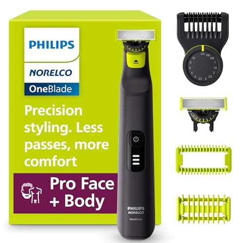 Philips OneBlade 360 Pro, Wet & Dry, Trim, Edge & Shave with the 20 lengths Precision Comb & LED display, QP6552/15