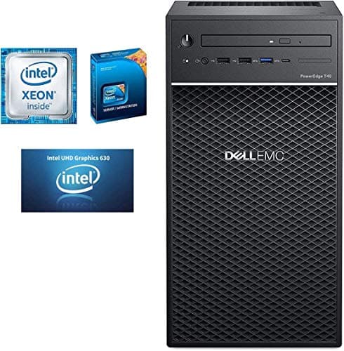 Dell PowerEdge T40 Tower Server - Intel Xeon E-2224G Quad-Core Processor up to 4.7 GHz, 32GB DDR4 Memory, 2TB (RAID 1) SATA Hard Drive, Intel UHD Graphics P630, DVD Burner, No Operating System