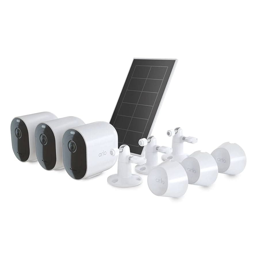 Amazon.com : Arlo Pro 4 3 Cam Kit with Bonus Solar Panel : Electronics