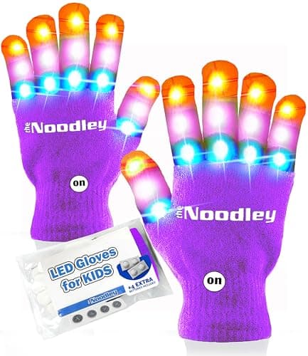 Luwint LED Colorful Flashing Finger Lighting Gloves (No Box Package ...