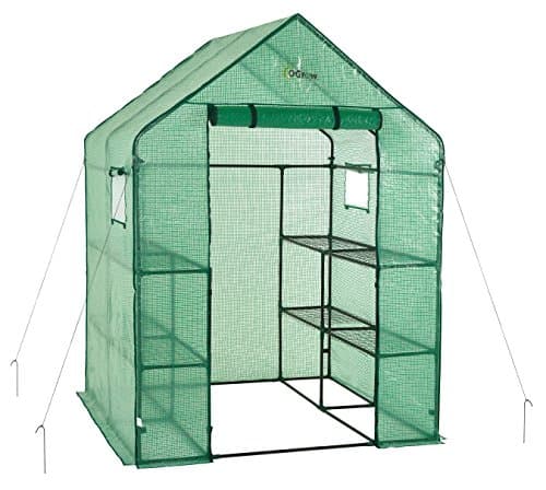 Ogrow Deluxe Walk-In 2-Tier 8-Shelf Portable Lawn and Garden Greenhouse
