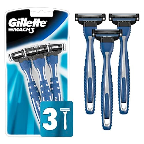 Gillette Mach3 Sensitive Men’s Disposable Razors, 3 Count