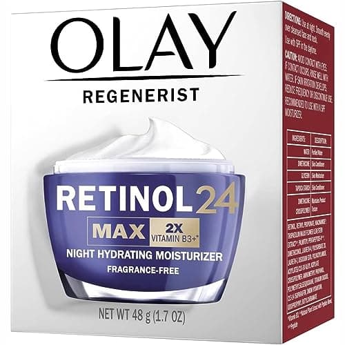 Olay Regenerist Retinol 24 + Peptide Night Face Moisturizer with Vitamin B3, Niacinamide, Fragrance-Free, 50 mL + Micro-Sculpting Cream, Travel Size, 15 mL