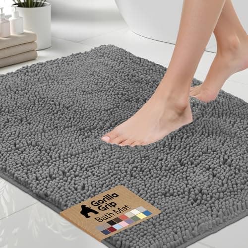 Gorilla Grip Original Luxury Chenille Bathroom Rug Mat, 70x24, Extra ...
