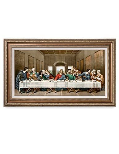 Leonardo da Vinci The Last Supper Framed Canvas Giclee Print 39"x22.5 ...
