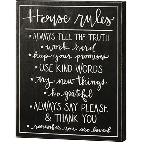 Garden Rules Wooden Hanging Sign | Signs, Hanging signs, V…