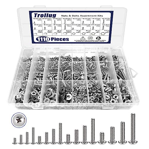 1110PCS Nuts and Bolts Assortment Kits, Stainless Steel Hardware ...