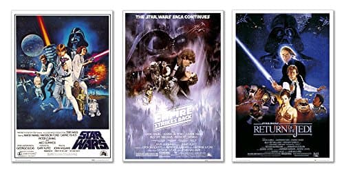Star Wars: Original Trilogy Poster Set (1977-1983) – Retro Movie Poster ...