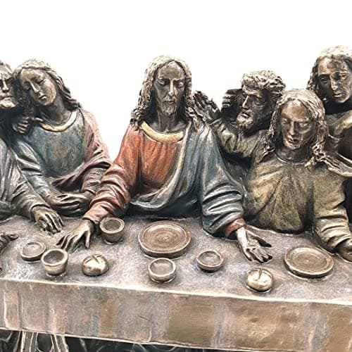 Escultura en bronce de la última cena de diseño Veronese