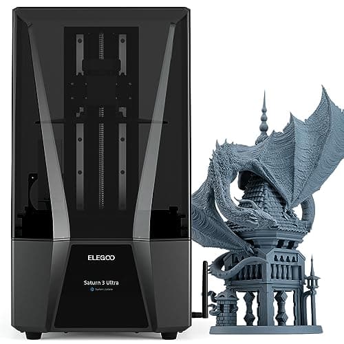 ELEGOO Saturn 3 Ultra 12K MSLA 3D Printer with 10" Monochrome LCD COB Refractive Light Source ACF Release Film WiFi Transfer Printing Size 218.88mm*122.88mm*260mm