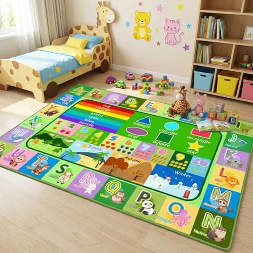 Mybecca Kids Rug Addition Chart Children's Fun Learning Carpet 8' x 10 ...
