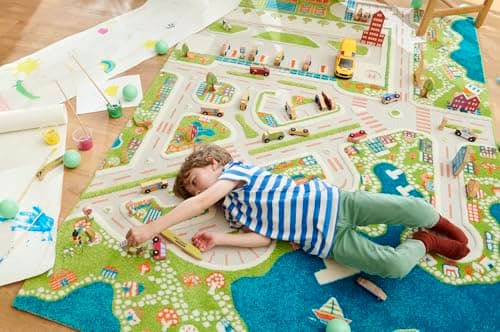 Amazon.com: IVI 3D Play Rugs, Traffic Green, 39 x 59 inches : Baby