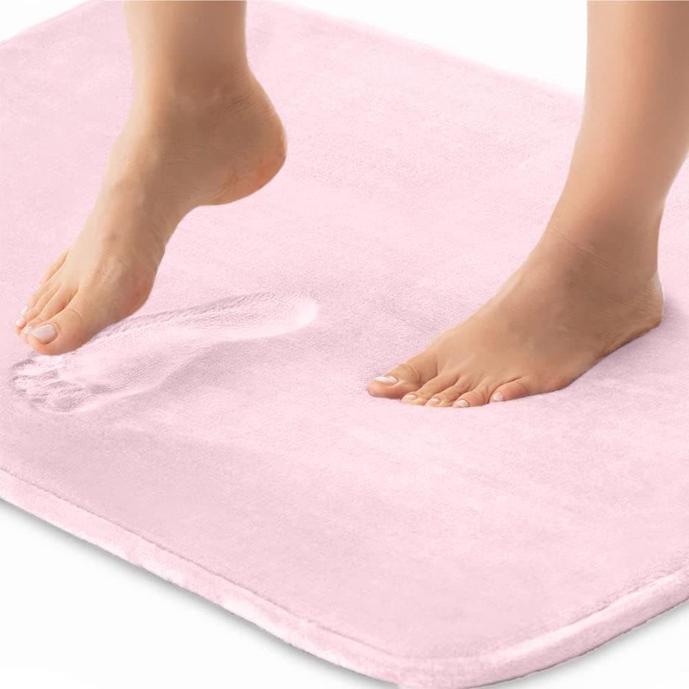 Amazon.com: Gorilla Grip Thick Memory Foam Bath Rugs, Soft Absorbent ...