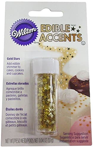 Estrellas de purpurina comestible dorada Wilton