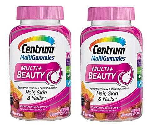 Centrum Women MultiGummies, Multivitamins/Minerals Gummies, Cherry, Berry, and Orange Flavours, 130 Gummies (Packaging May Vary)