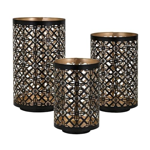 Bungalow Rose 2 Piece Moroccan Lacy Lattice Metal Lantern Set & Reviews ...