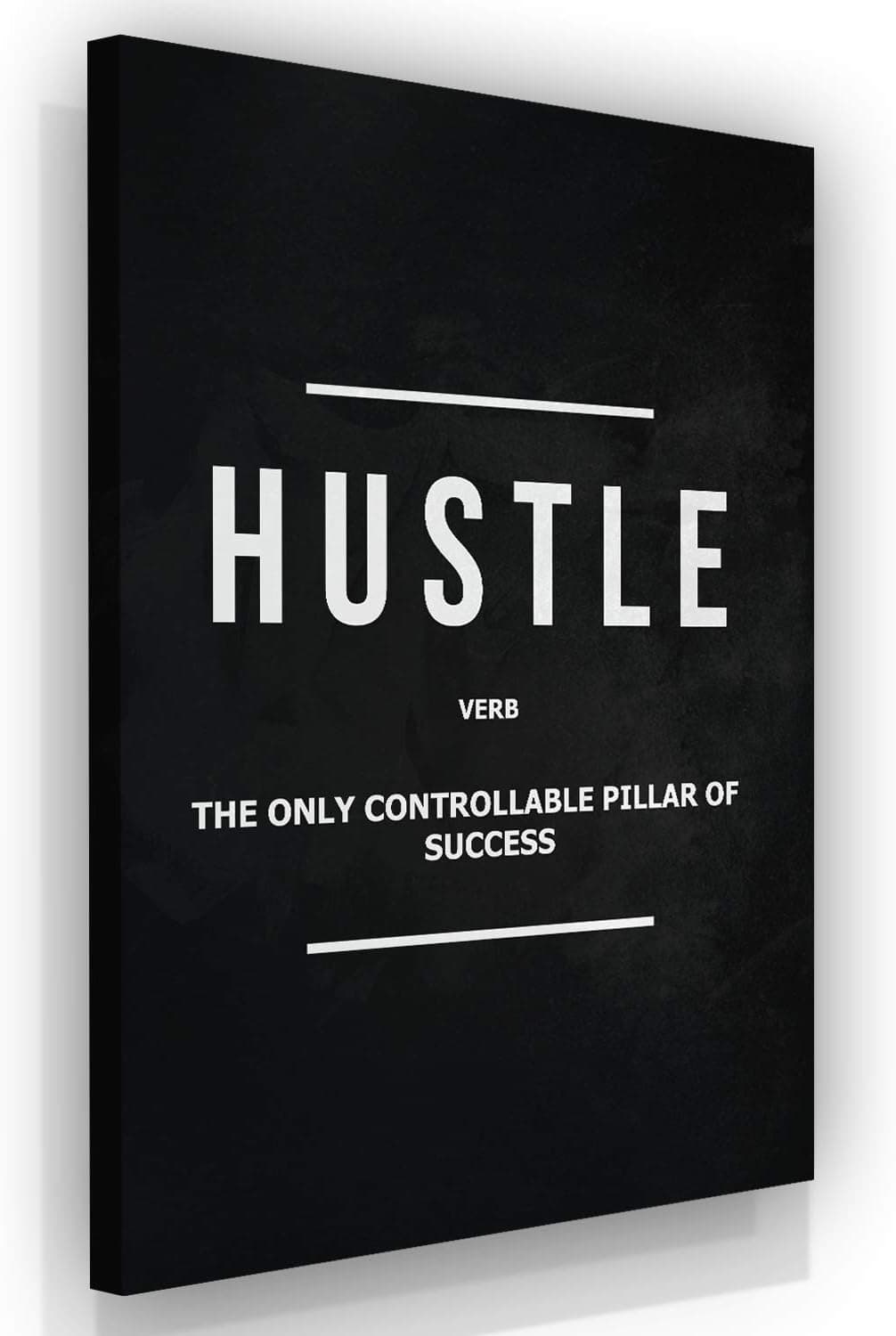 Hustle Verb Motivational Wall Art Canvas Print, Office Decor, Inspiring ...