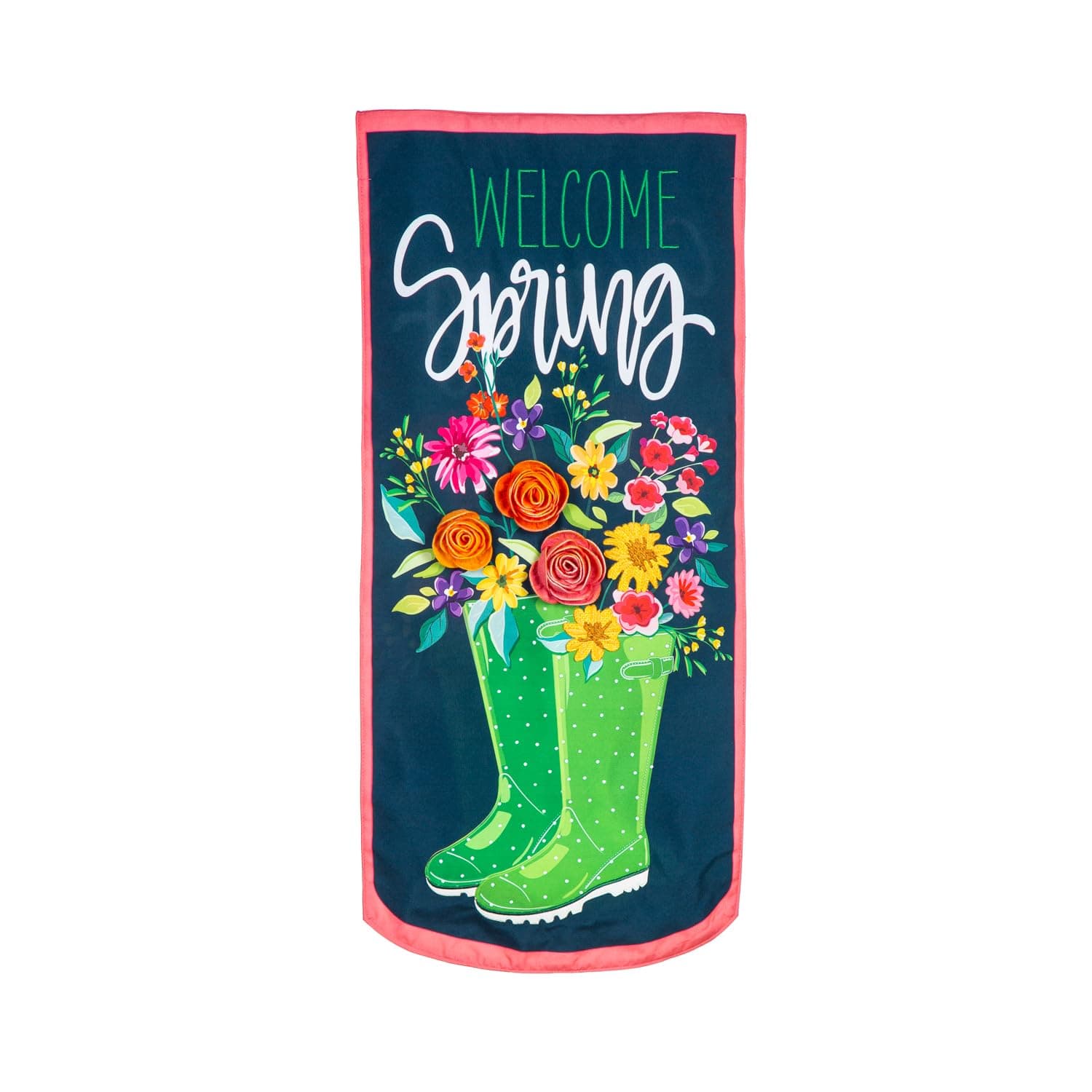 Amazon.com : Evergreen Flag Welcome Spring Rain Boots Everlasting ...