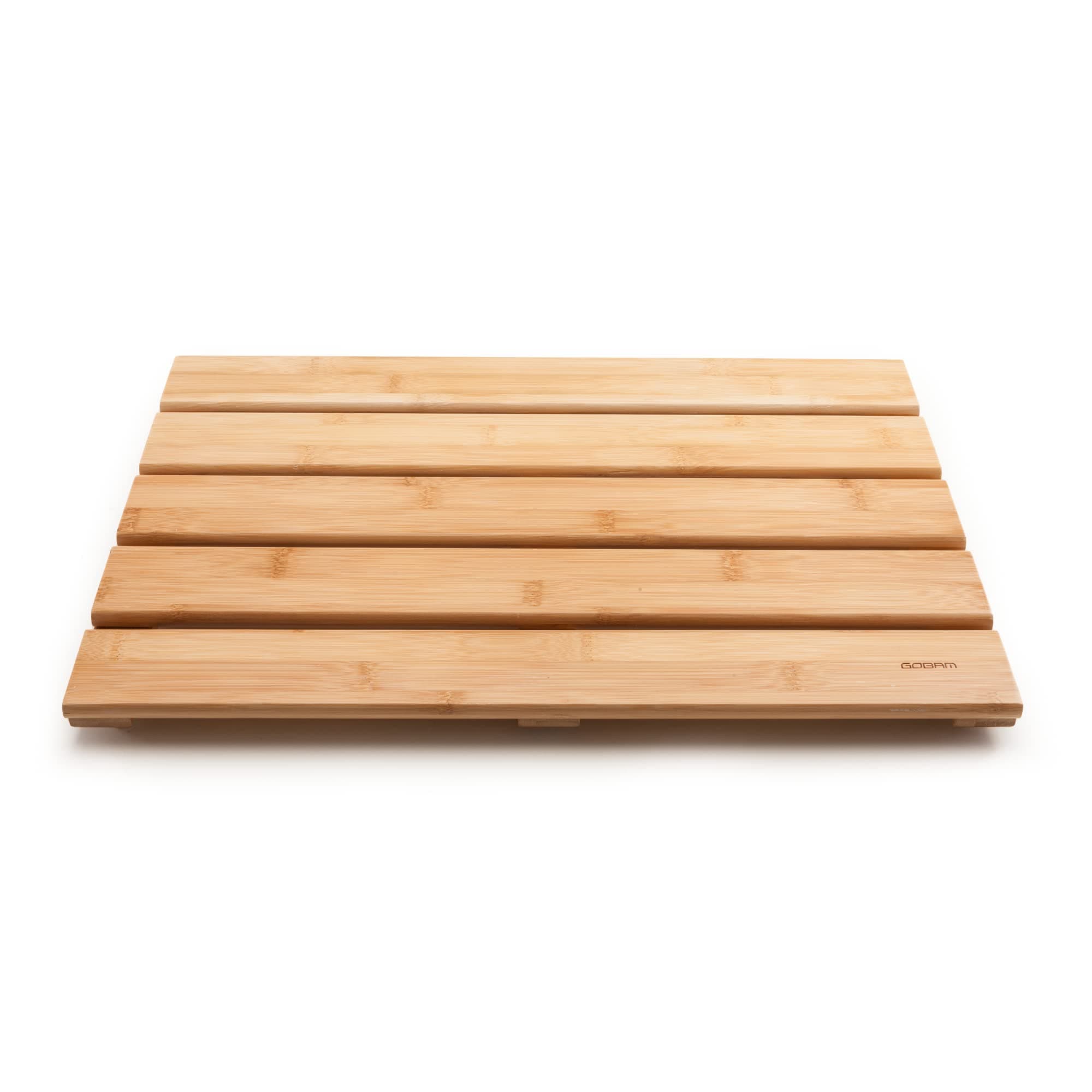 Amazon.com: GOBAM Natural Bamboo Bath Mat - Non-Slip Shower & Bathtub ...