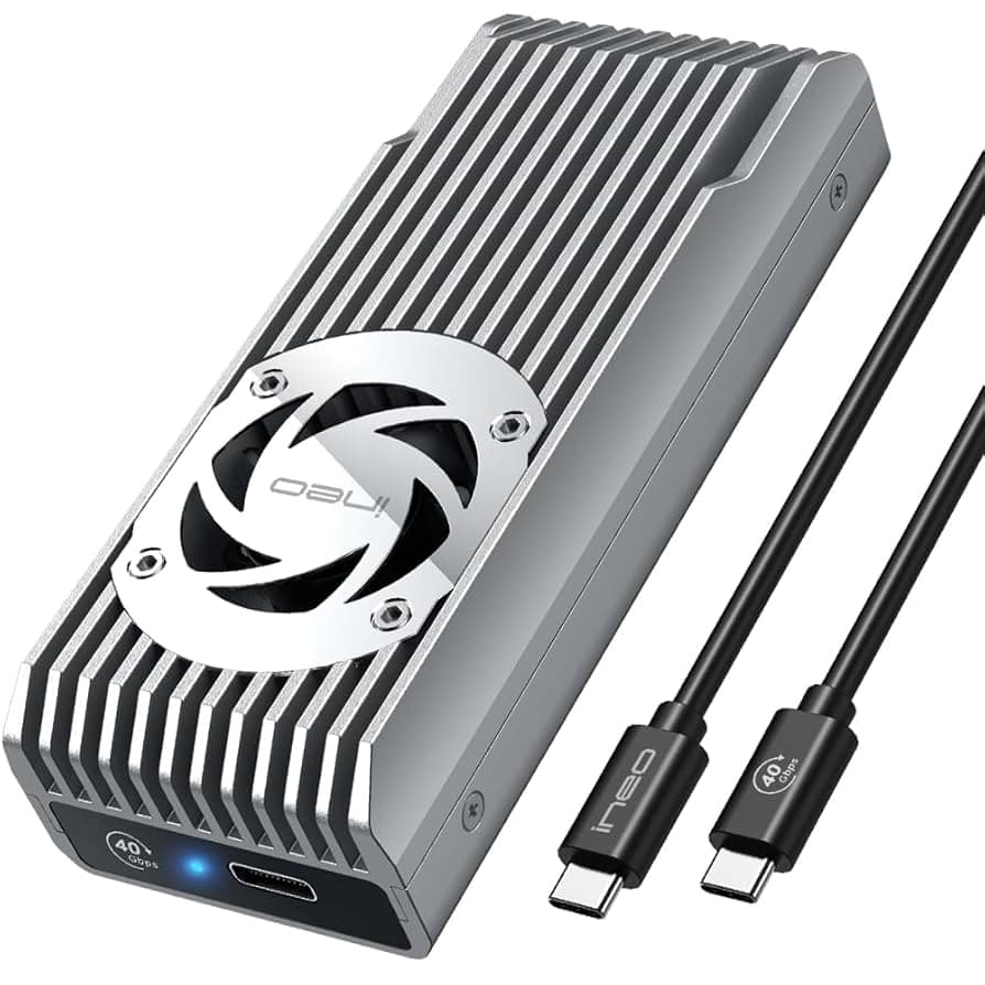 Amazon.com: ineo USB 4.0 M.2 NVMe SSD Enclosure with Built-in ...
