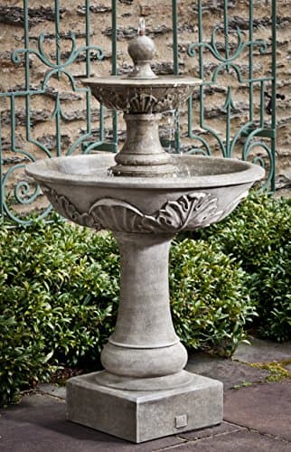 Campania International Girona Outdoor Bird Bath Fountain | Garden water ...