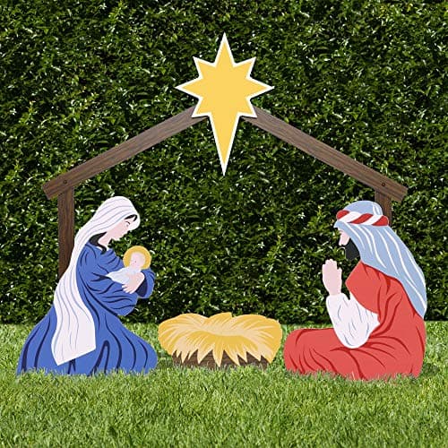 Mua Outdoor Nativity Store Complete Nativity Scene - 12 Weatherproof ...