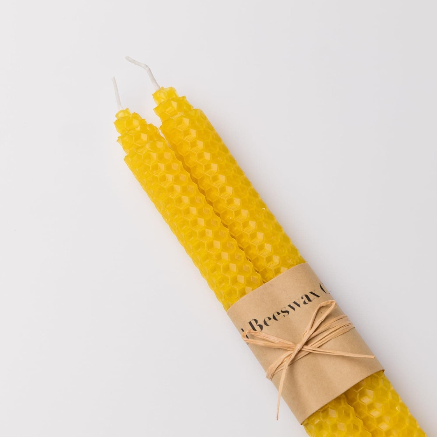 Amazon.com: 100% Beeswax Handmade Taper Candles (Honey Yellow) - 8 Inch ...