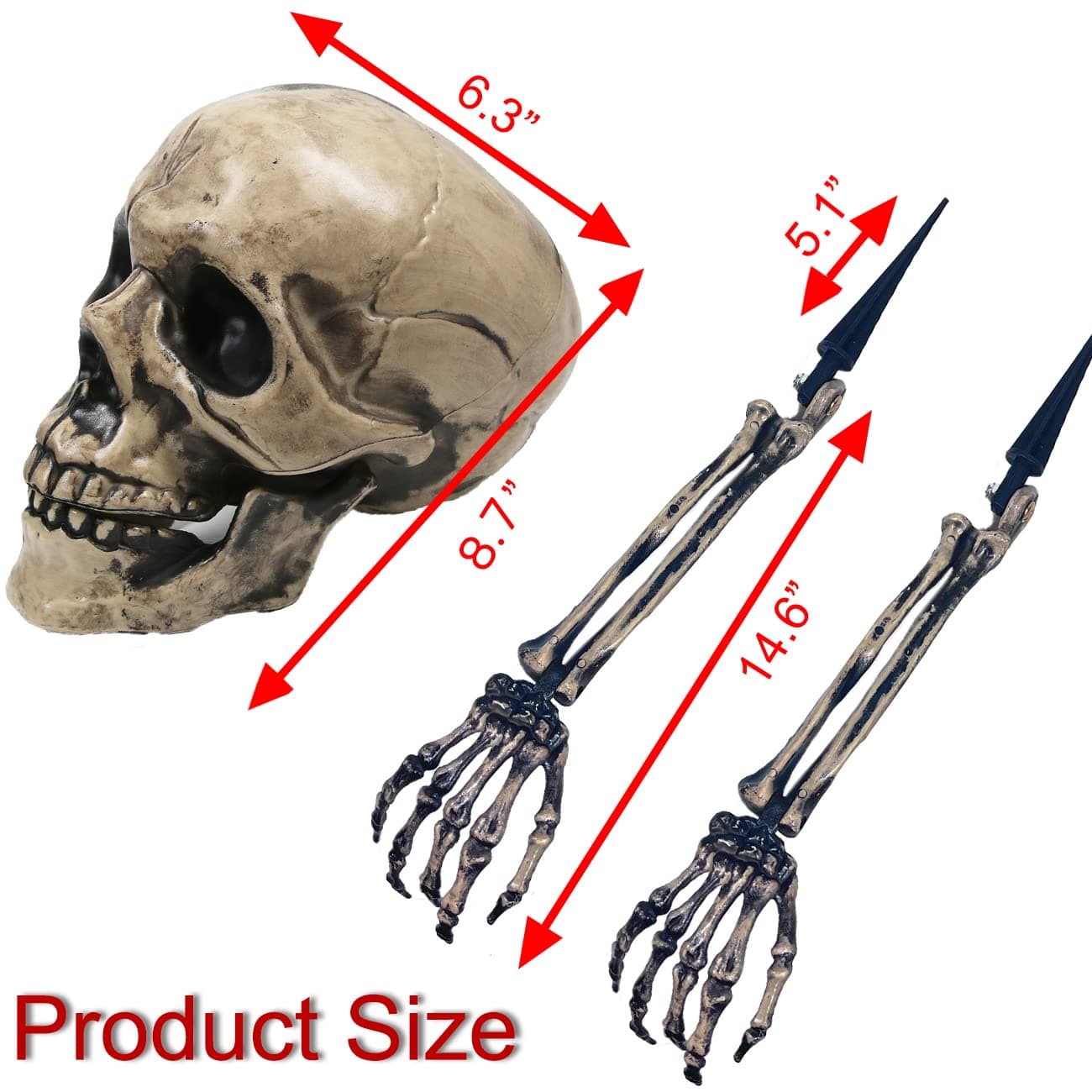 Snapklik.com : Realistic Skeleton Stakes Halloween Decoration Scary ...